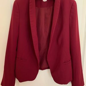 Ann Taylor LOFT Maroon Work Blazer Jacket size 10